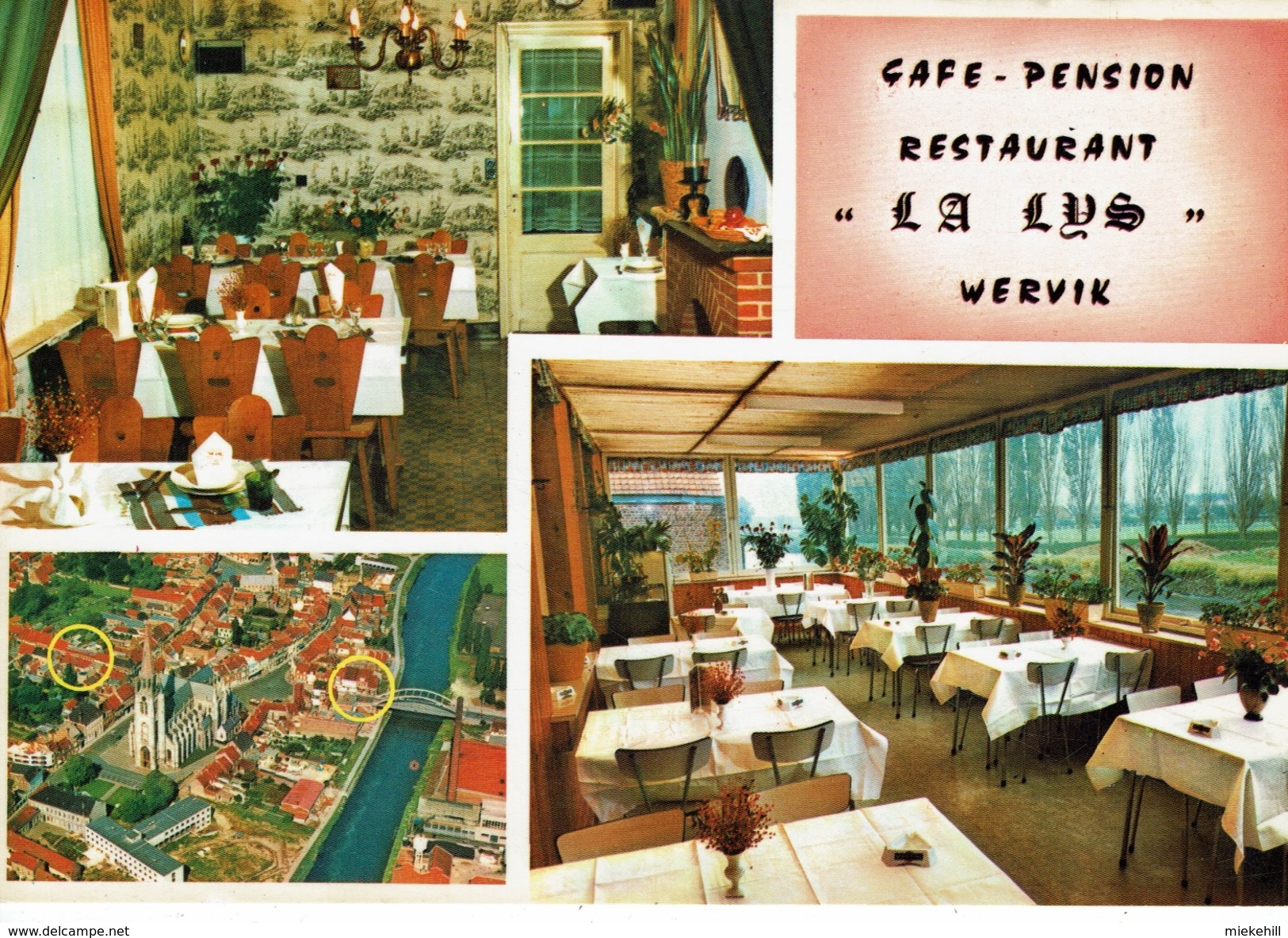 WERVIK-CAFE -RESTAURANT-PENSION-LA LYS-propriétaires A.DEVREKE-ROBAEYS - Wervik