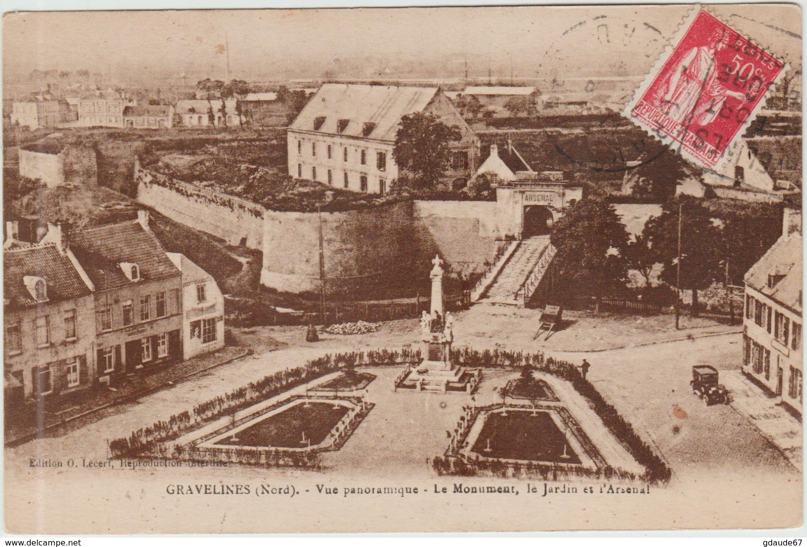 (59) GRAVELINE - VUE PANORAMIQUE - LE MONUMENT LE JARDIN ET L'ARSENAL - Gravelines