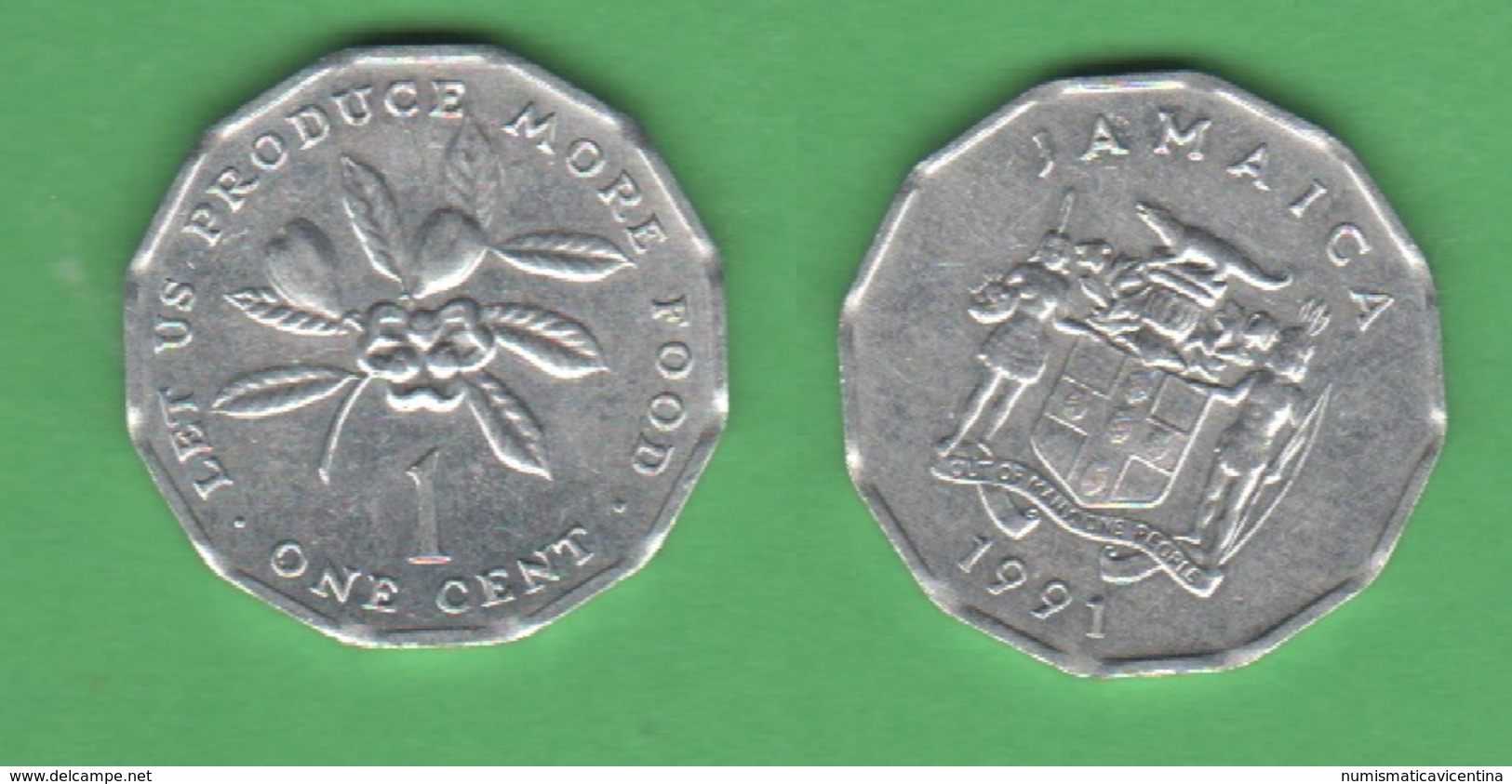 FAO Giamaica Jamaica One Cent  1991 - Jamaique