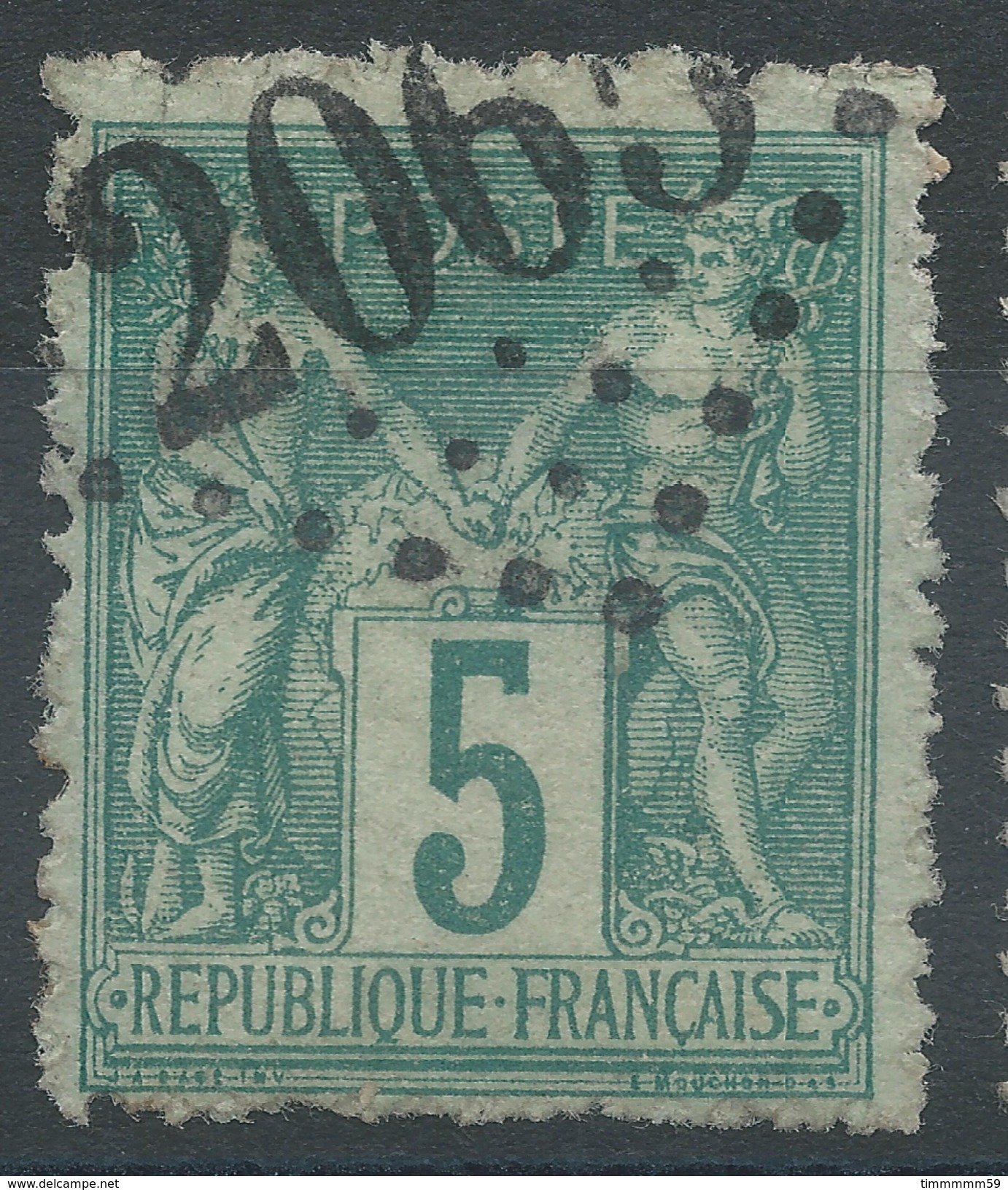 Lot N°34988   N°75, Oblit Jour De L'An, GC 2065 LIZY-S-OURCQ (73) - 1876-1898 Sage (Type II)