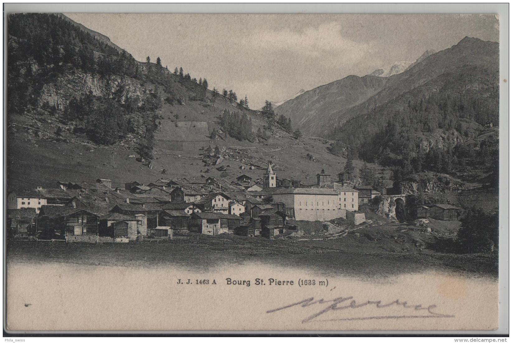 Bourg St. Pierre (1633 M) - Photo: Jullien Freres No. 1463 - Bourg-Saint-Pierre 