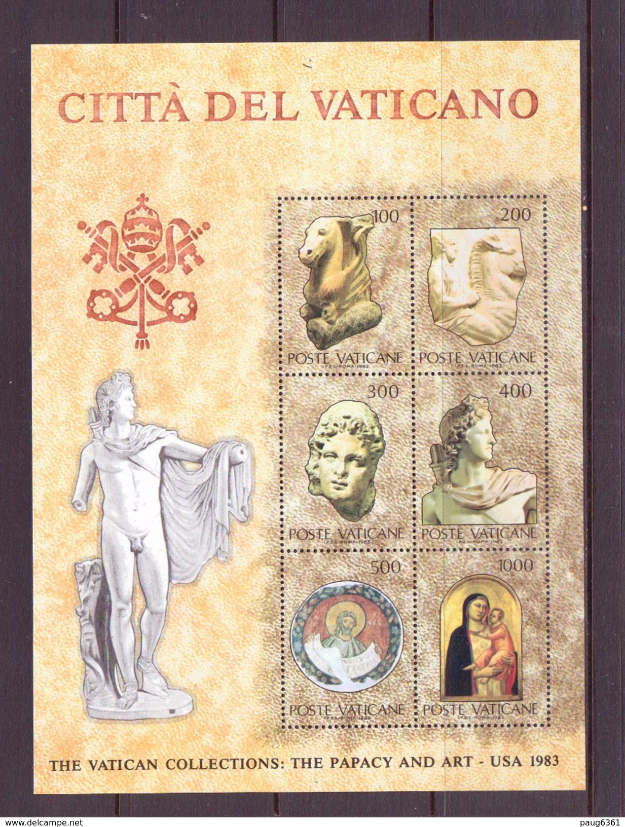 VATICAN 1983 COLLECTION D'ART  YVERT N°B6  NEUF MNH** - Blocs & Feuillets