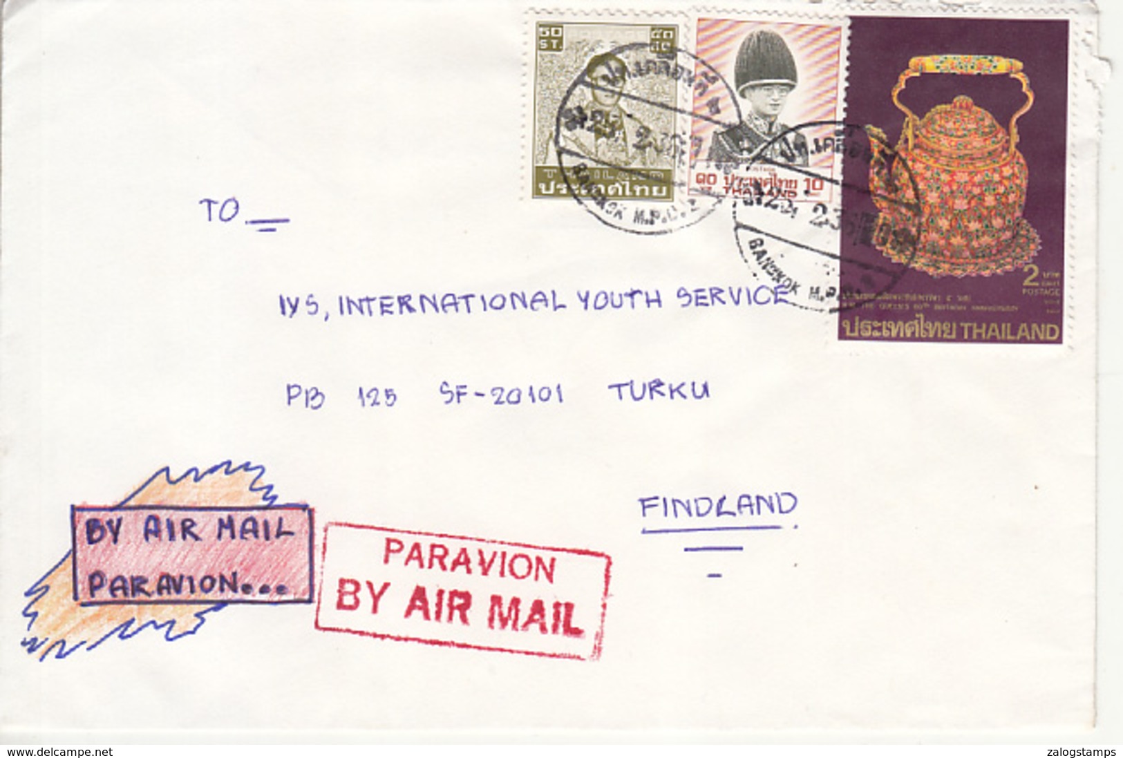 Thailand Airmail Cover To Finland (Z-2506) - Thailand