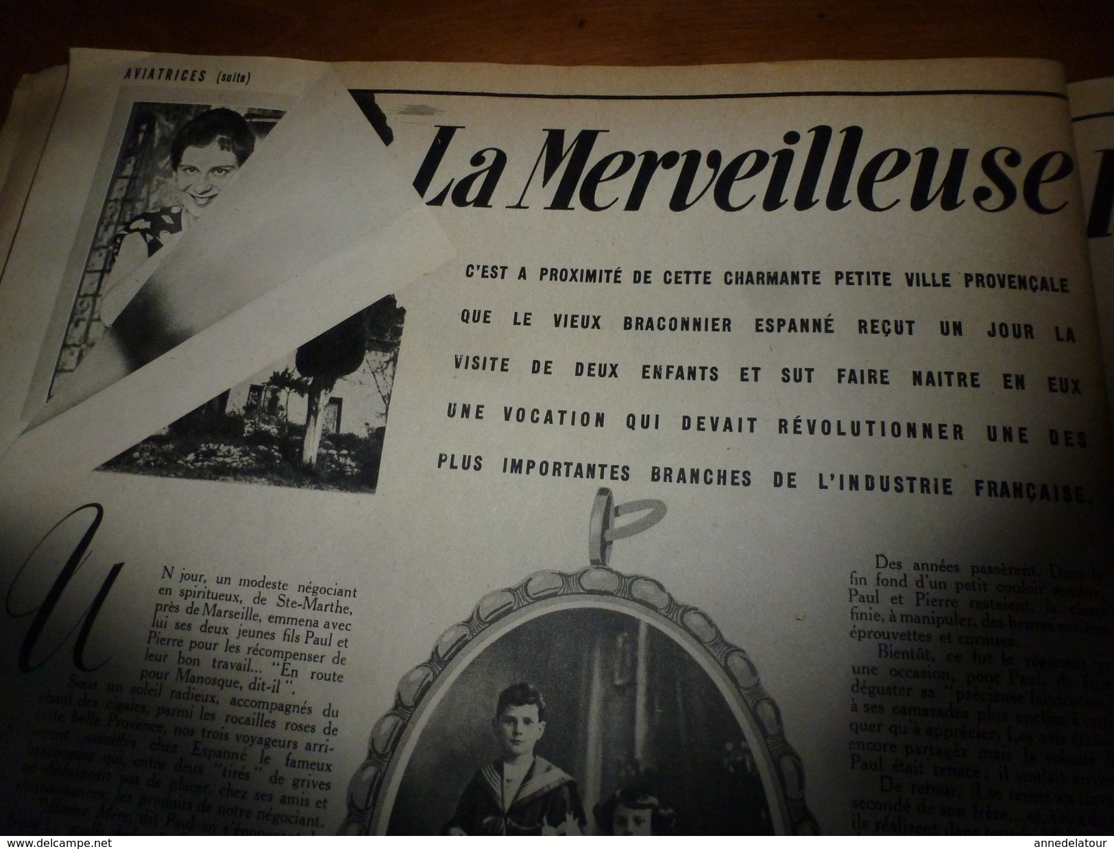 1939 MATCH: Femmes a barbe;SALON, Saint-Cyr de l'Air:Femmes-pilotes-d'avion;MANOSQUE et l'histoire des enfants RICARD