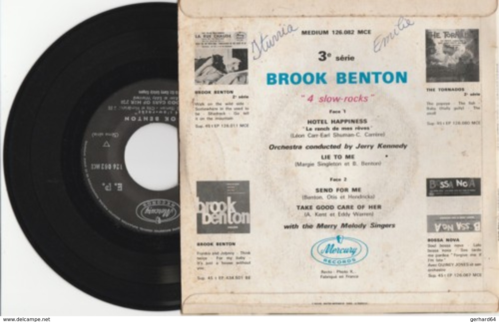 BROOK BENTON (Hotel Happiness) Disque Vinyl 45 Tours - Bon état (Lot 109) - Andere - Engelstalig