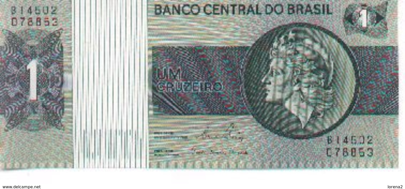 Billete Brasil. 1 Cruceiro (pequeñas Manchas De Oxido. (ref. 6bras-1) - Brasil