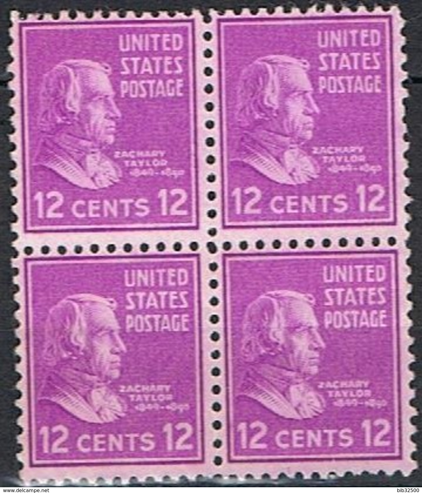 1938 - Bloc De 4 Timbres Neuf ** - Y & T 382 - Série Courante - Z. Taylor   - - Ungebraucht