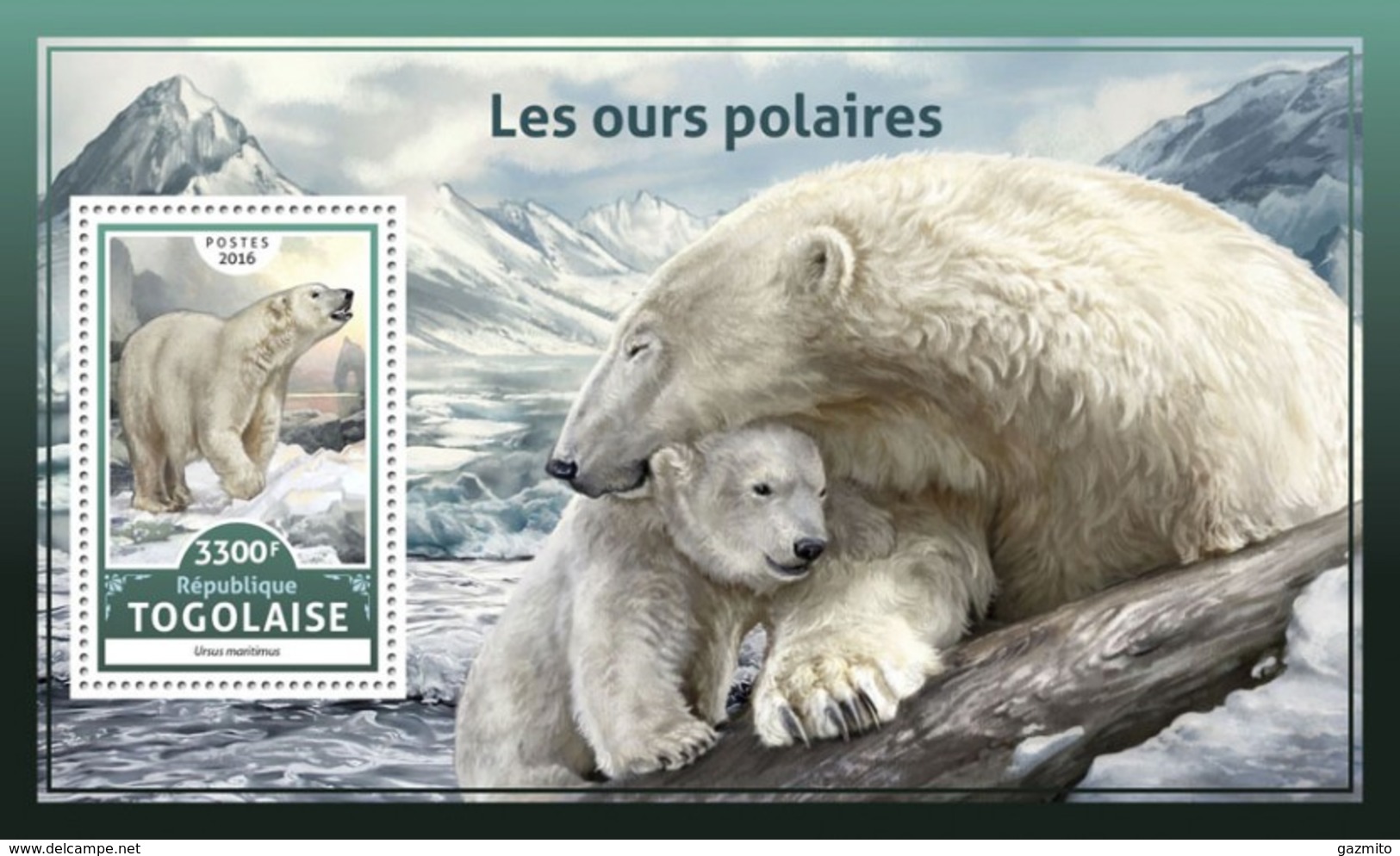 Togo 2016, Animals, Polar Bears, BF - Faune Arctique