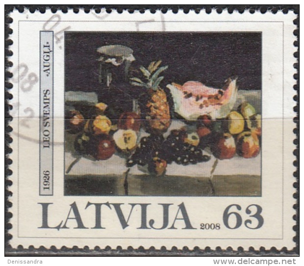 Latvija 2008 Michel 723 O Cote (2013) 2.00 Euro Leo Svemps Nature Morte Cachet Rond - Lettonie