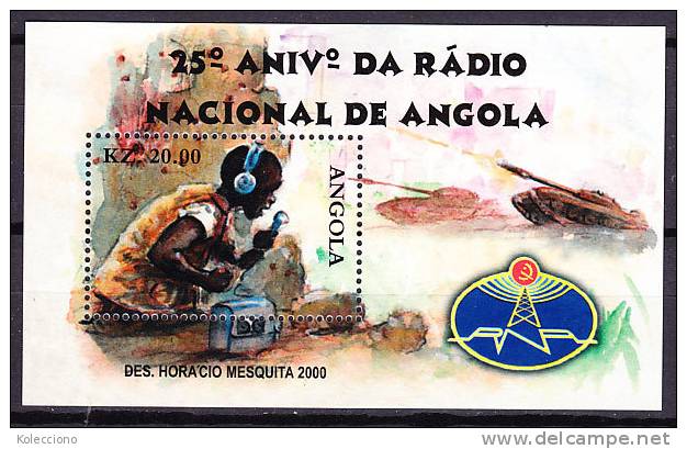 Angola 2001 Yv. BF 91 25th Ann. National Radio MNH - Angola