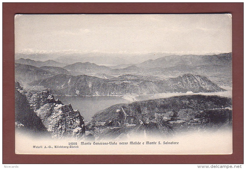 Ticino - MONTE GENEROSO - Vista Verso Melide E S. Salvatore - Melide