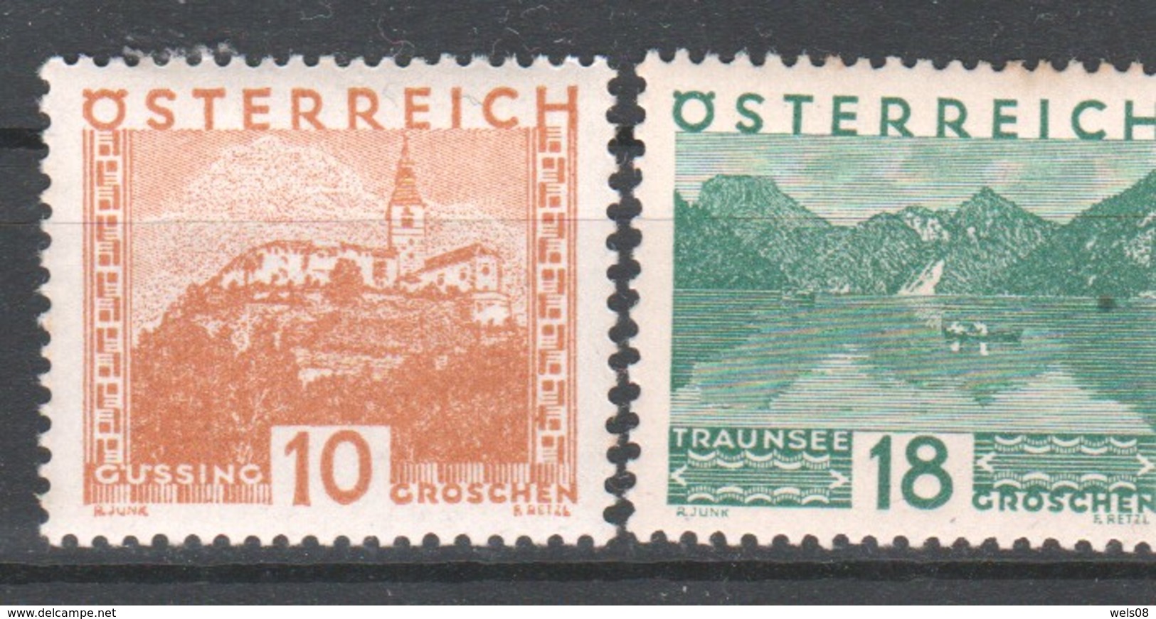 Österreich 1929/30: "Landschaftsbilder"  498+502 Postfrisch Luxus (siehe Foto/ Scan) - Ungebraucht