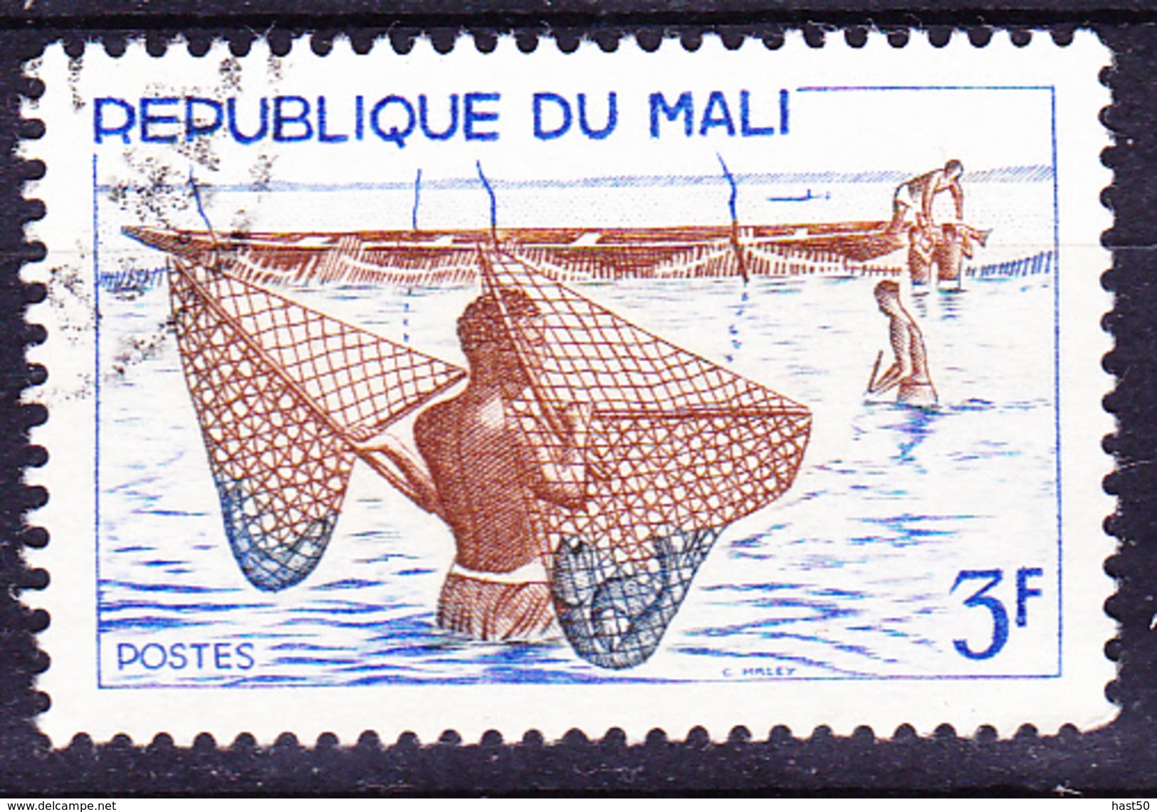 Mali - Fischer Am Fluss/Fishermen On River/Pêche Sur La Rivière (MiNr: 126) 1966 - Gest Used Obl - Mali (1959-...)