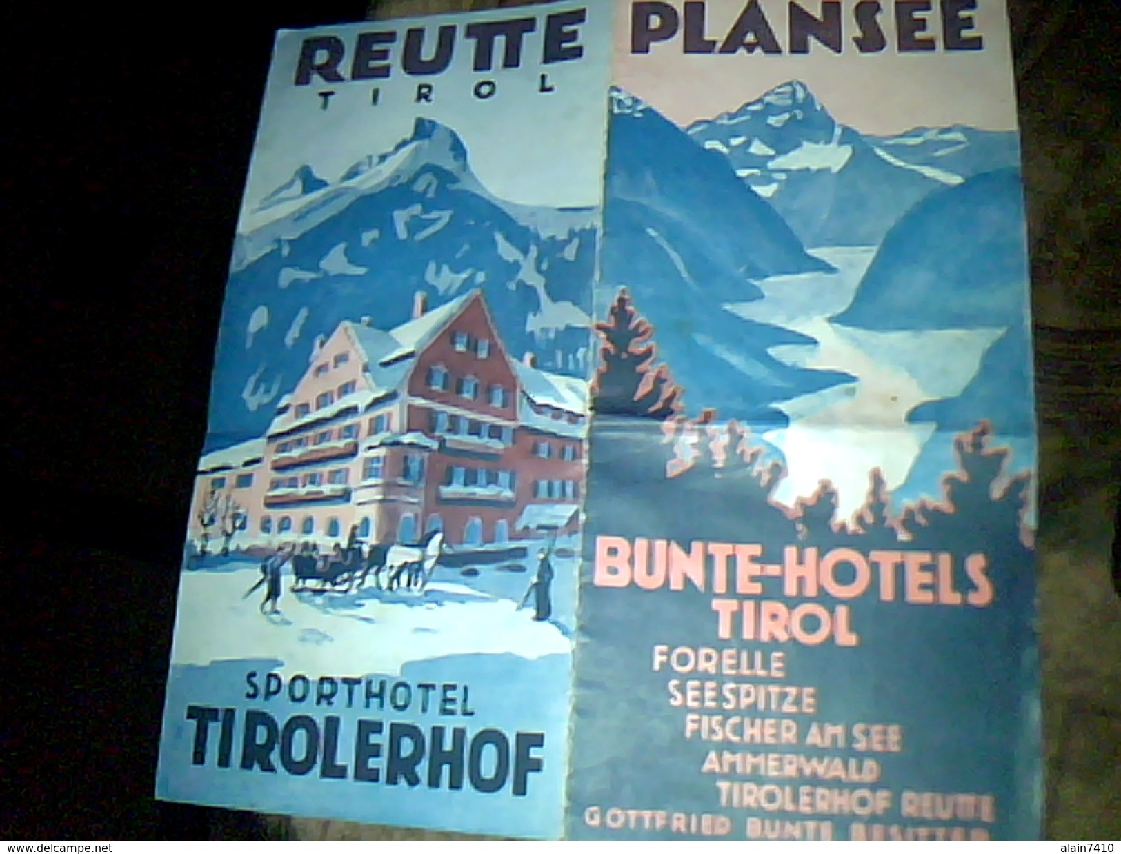 Depliant Touristique D Autriche Tirol Reute Plansee Sporthotel Tirolerof Ecrit En Allemand - Reiseprospekte