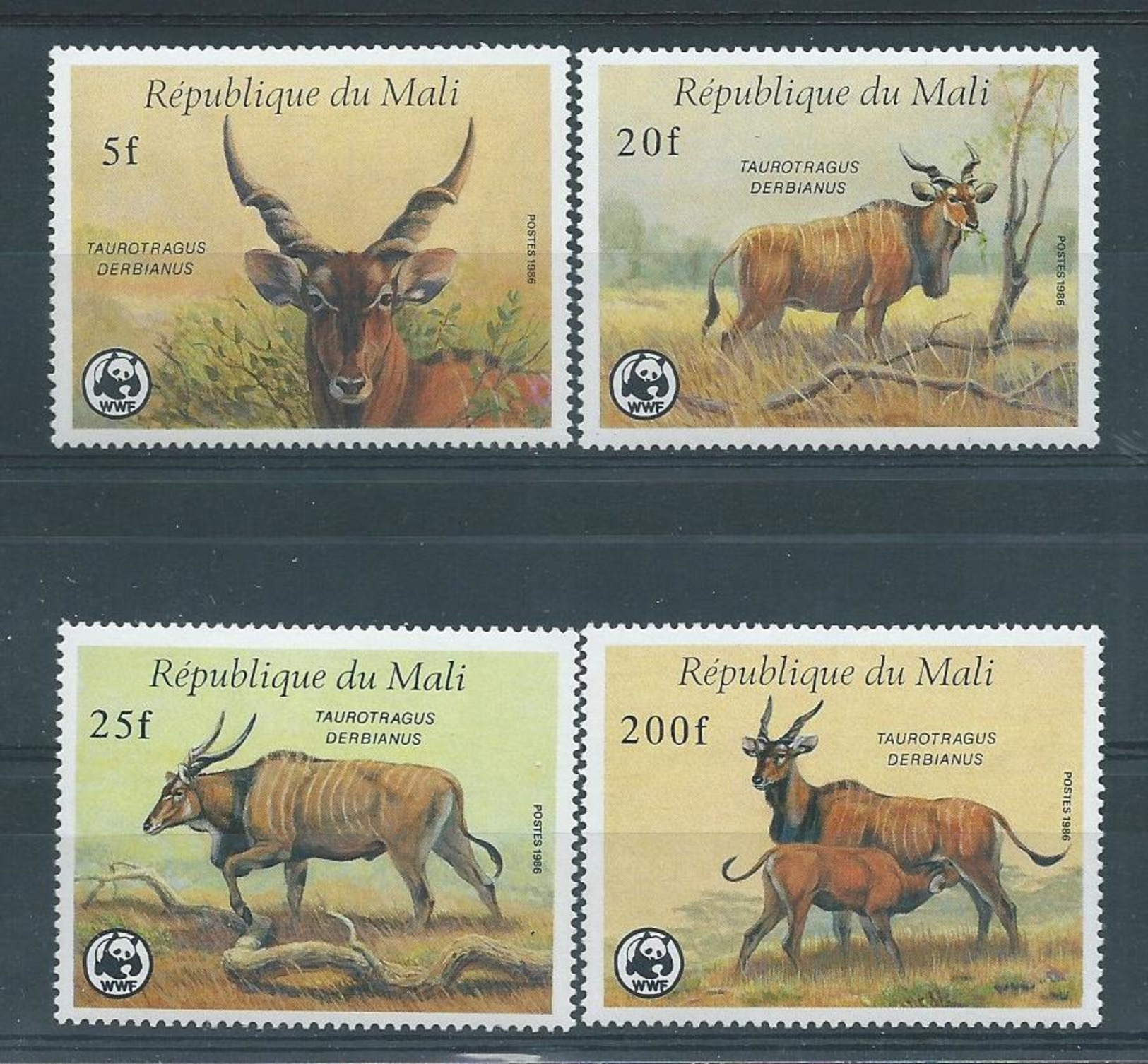 Timbre-Poste ANIMAUX WWF MALI Série Complète N°: 538/41** - Unused Stamps