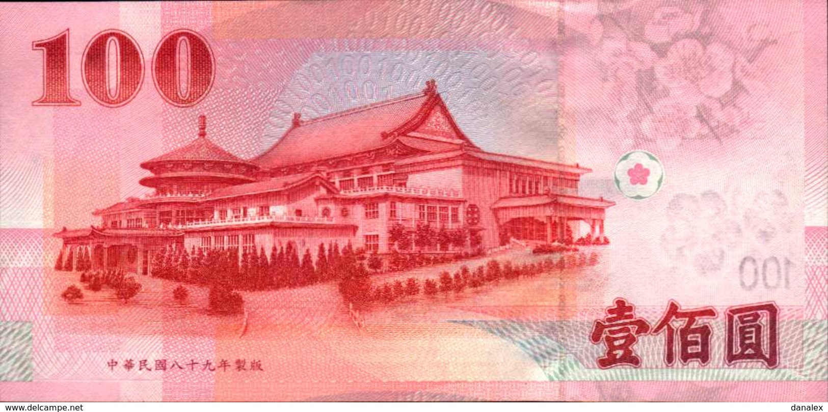 TAIWAN 100 YUAN De 2001  Pick 1991   UNC/NEUF - Taiwan