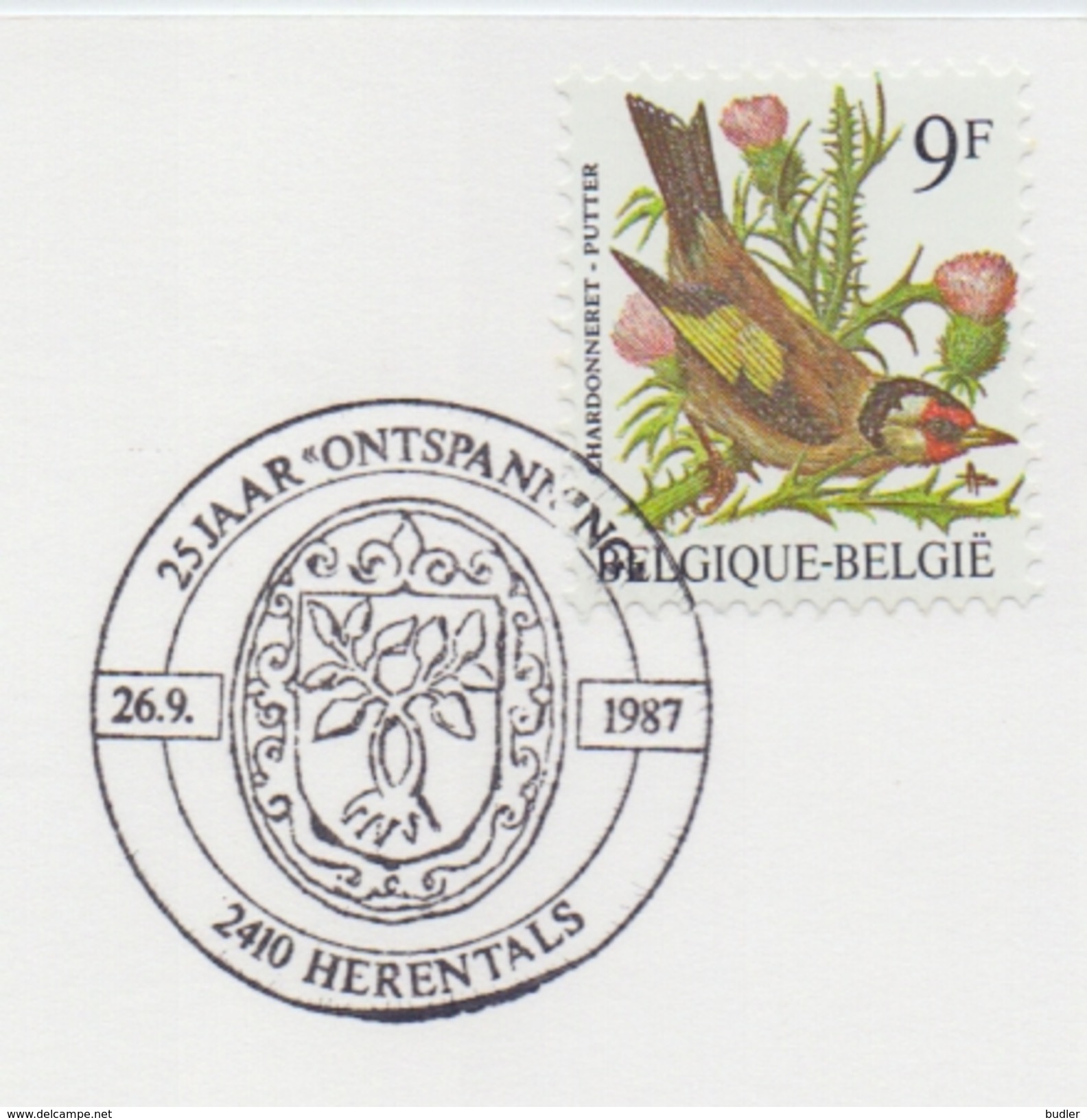 BELGIË/BELGIQUE : Illustr. Date Cancel On Fragment :  ## 26-09-87 : HERENTALS : 25 Jaar &ldquo;Ontspanning&rdquo; ## : H - Autres & Non Classés