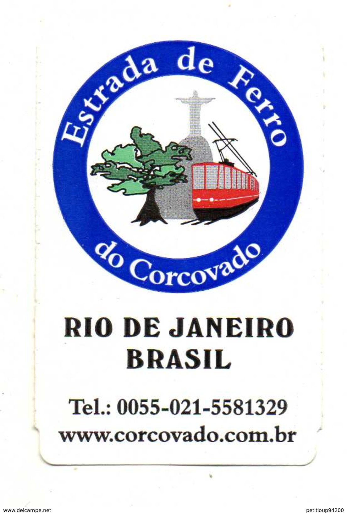 TICKET TRANSPORT TRAIN   BRESIL  Rio De Janeiro - Mundo