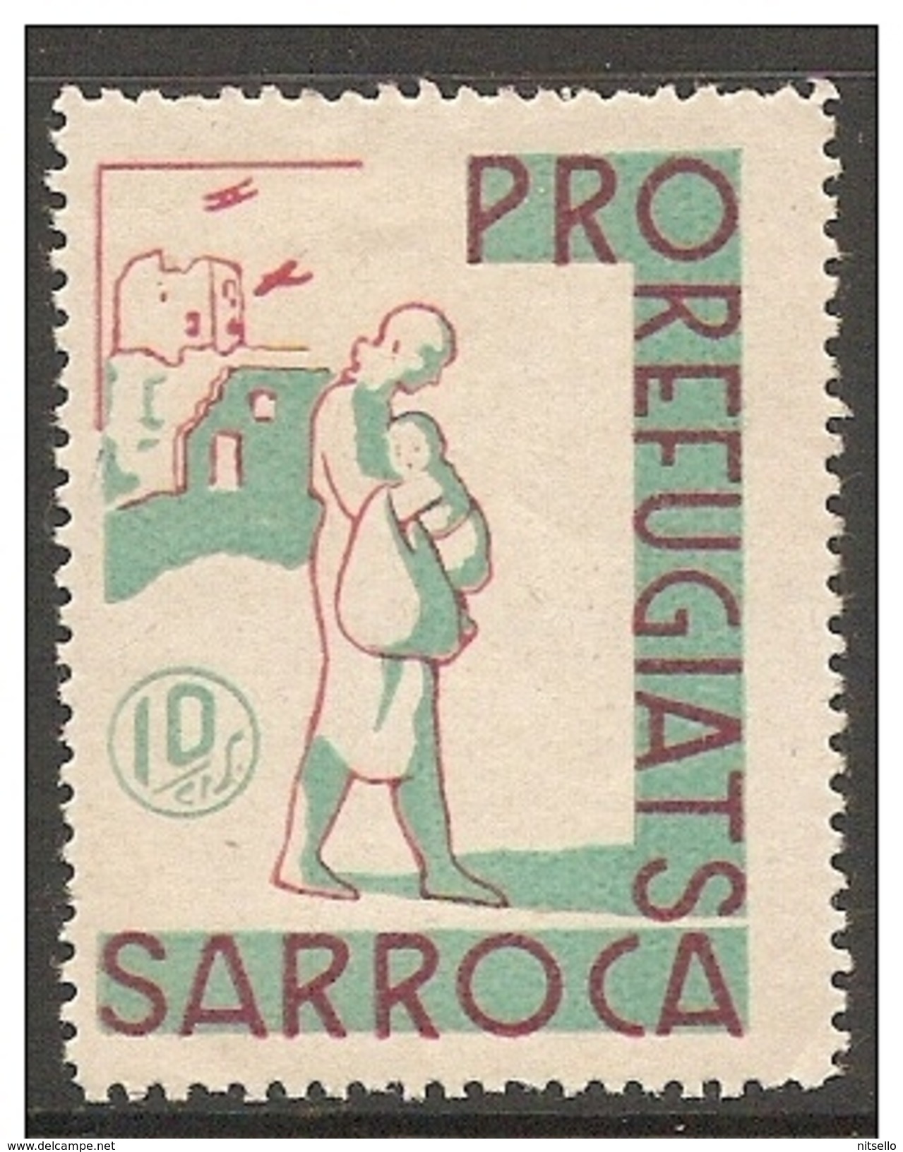 LOTE 2230 ///  (C190) SARROCA LÉRIDA  PRO REFUGIATS SOFIMA 4 **MNH - Emisiones Nacionalistas