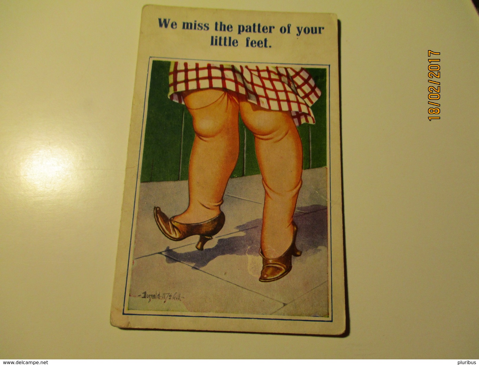WE MISS THE PATTER OF YOUR LITTLE FEET , DONALD MCGILL  ,   OLD POSTCARD , 0 - Mc Gill, Donald