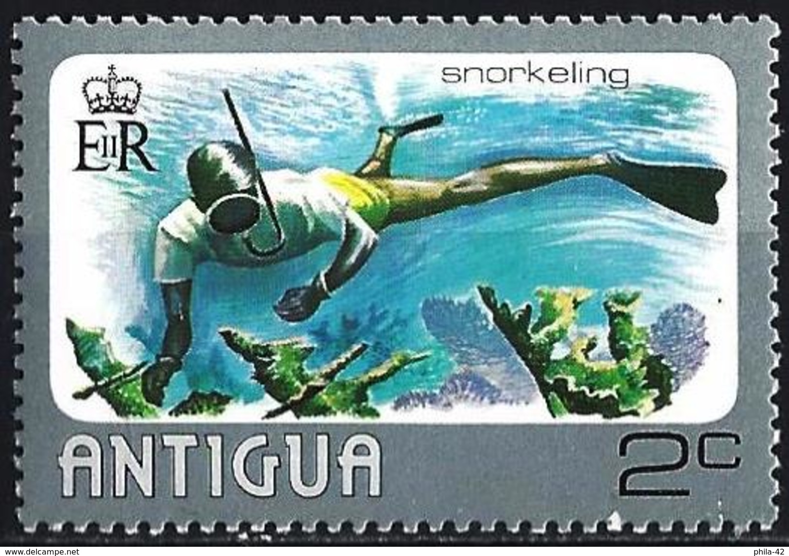 Antigua 1976 - Snorkelling ( Mi 434 - YT 431 ) MNH** - Immersione