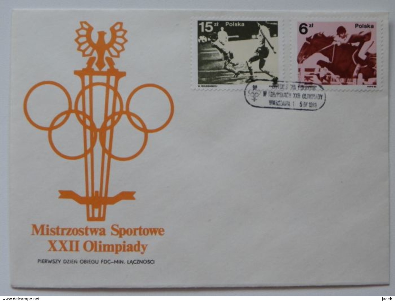 Olympic Games 1980   / Poland  FDC / - Verano 1980: Moscu