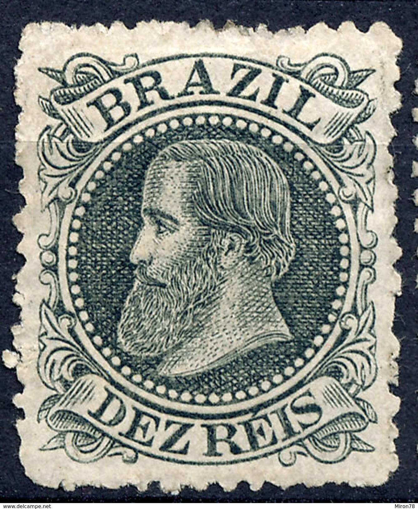 Stamp Brazil 1882  Scott #82 10 Reis Lot#70 - Unused Stamps