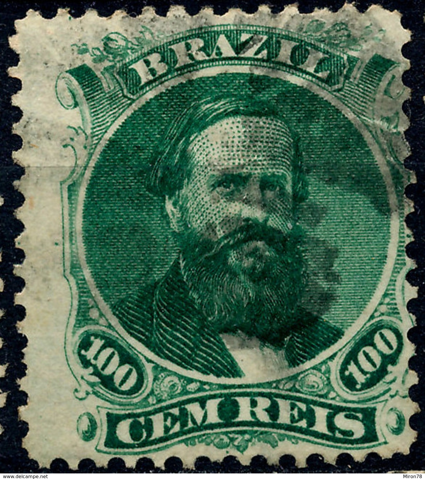 Stamp Brazil 1866  100 Reis Used Lot#23 - Oblitérés