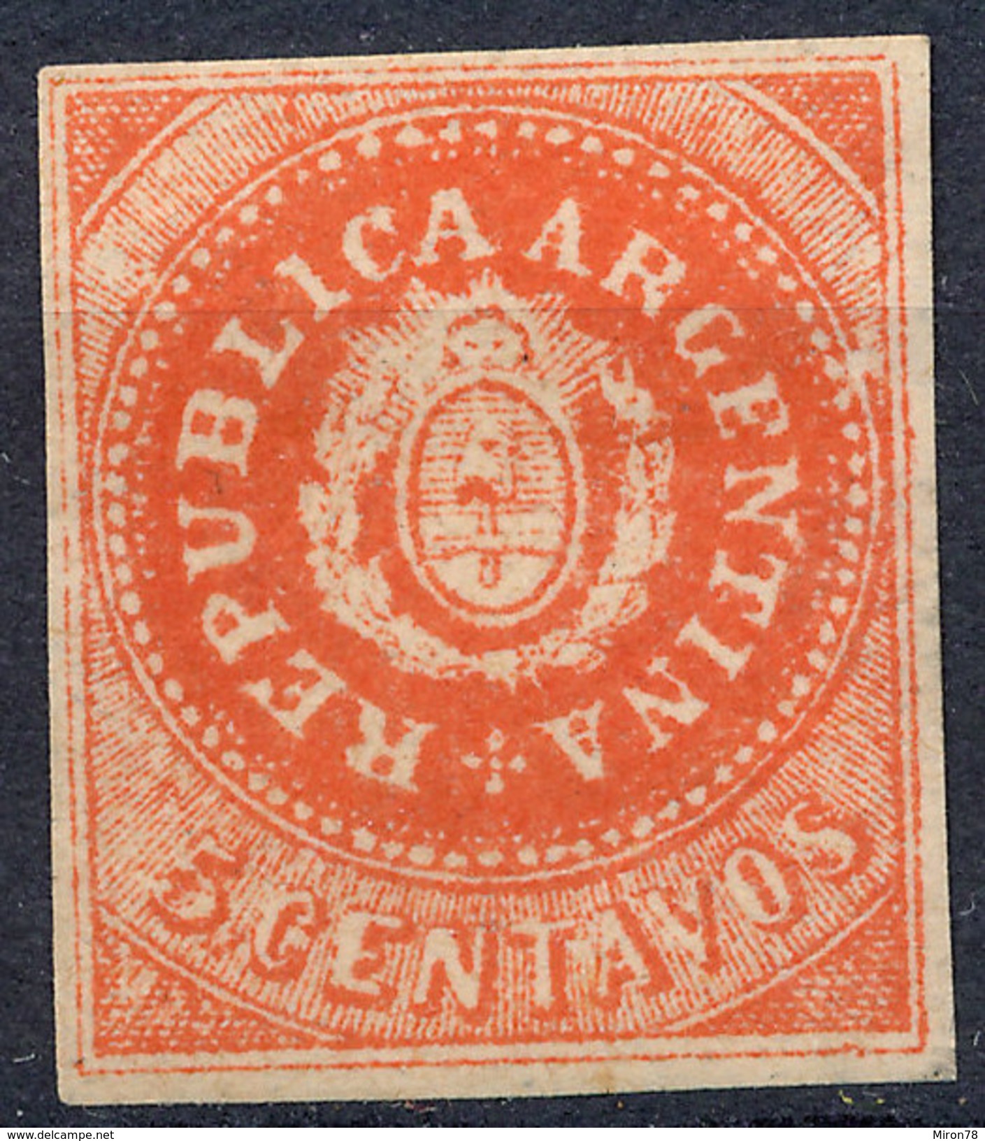 Stamp Argentine Republic 1862-63 5c Mint  Lot#10 - Ongebruikt