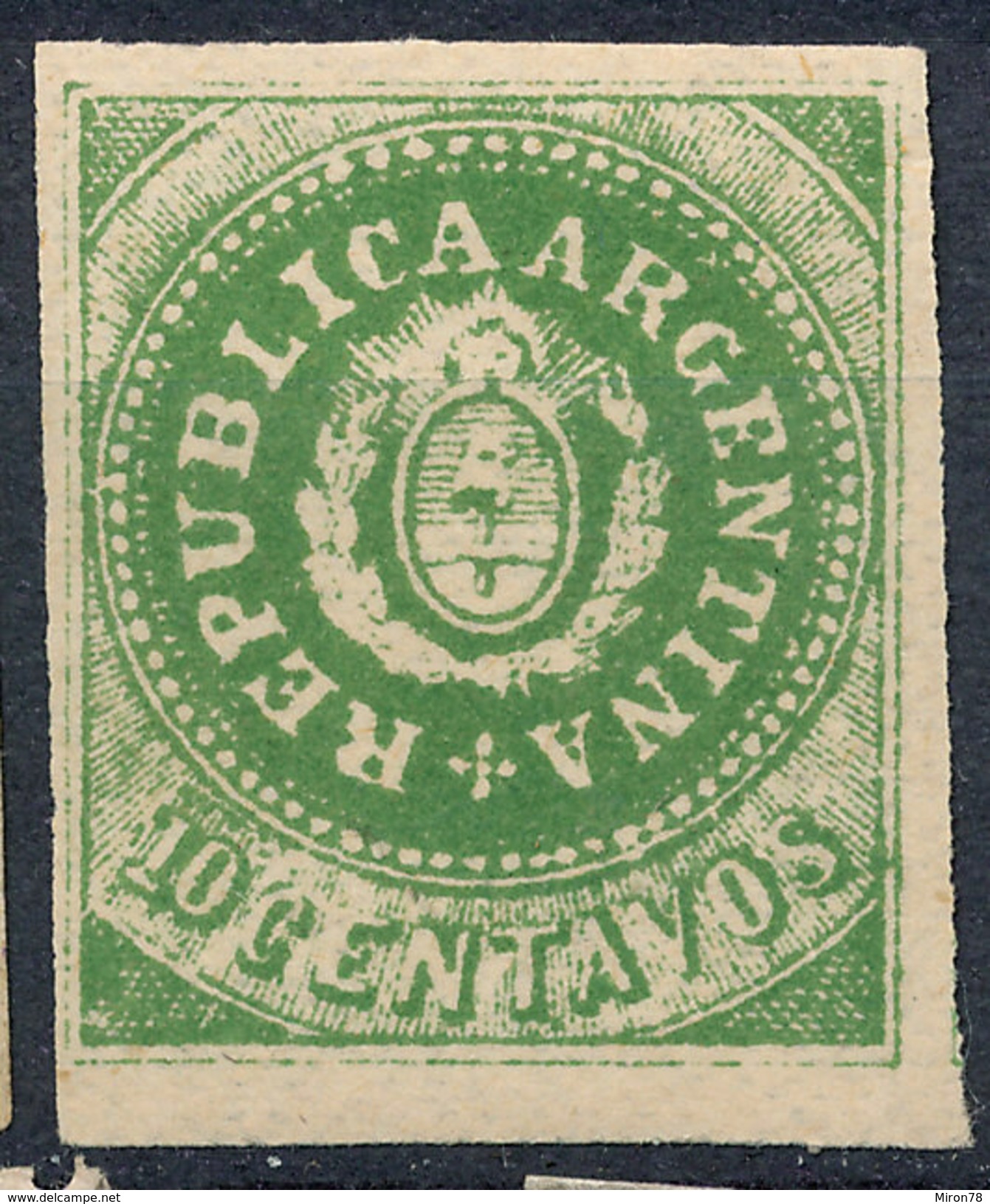 Stamp Argentine Republic 1862-63 10c Mint  Lot#17 - Unused Stamps