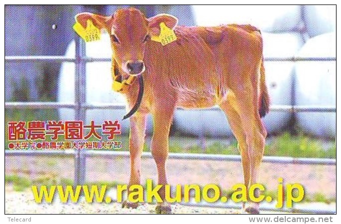 Carte Prépayée Japon * VACHE (683) COW * KOE * BULL * TAUREAU * KUH * CARD JAPAN * KARTE  VACA* TAURUS * - Vacas