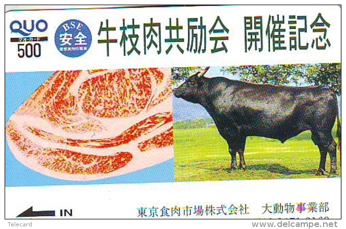 Carte Prépayée Japon * VACHE (684) COW * KOE * BULL * TAUREAU * KUH * CARD JAPAN * KARTE  VACA* TAURUS * - Vacas