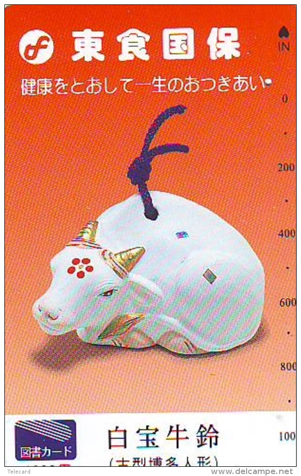 Carte Prépayée Japon * VACHE (686) COW * KOE * BULL * TAUREAU * KUH * CARD JAPAN * KARTE  VACA* TAURUS * ZODIAQUE ZODIAC - Cows