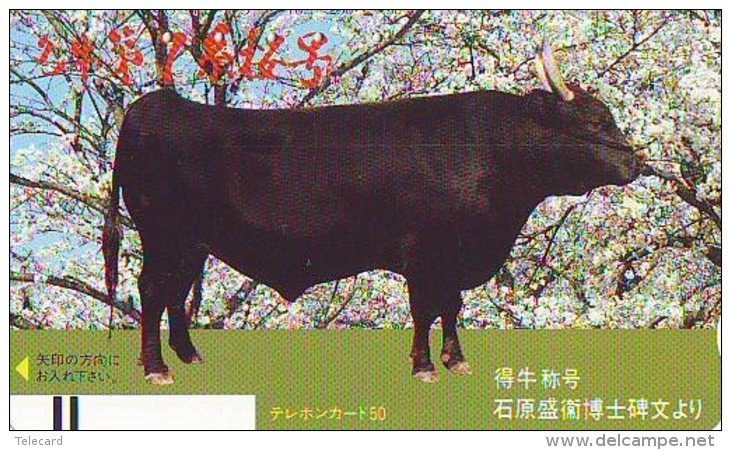 Télécarte JAPON * FRONTBAR 330-6701 * VACHE (710)  COW * KOE * BULL * TAUREAU * KUH * PHONECARD JAPAN * TK - Cows