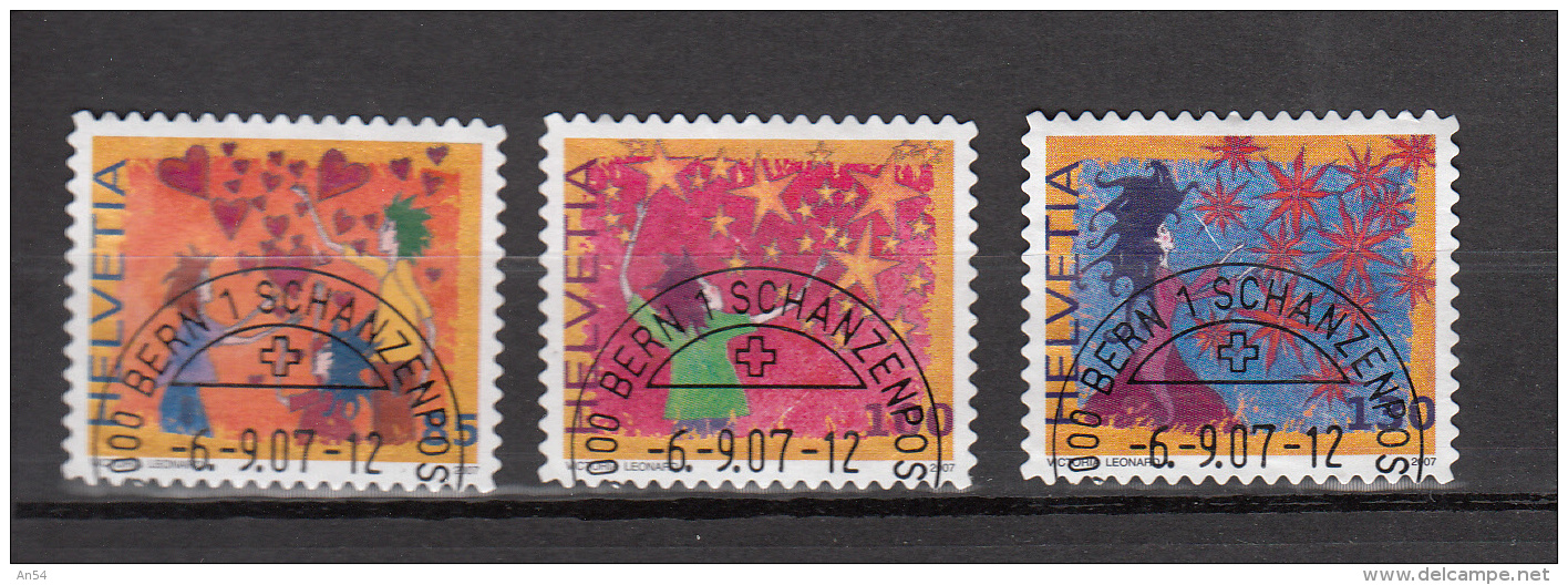 2007  N°  1244 à 1246 A OBLITERATION DEMI-LUNE   CATALOGUE ZUMSTEIN - Used Stamps