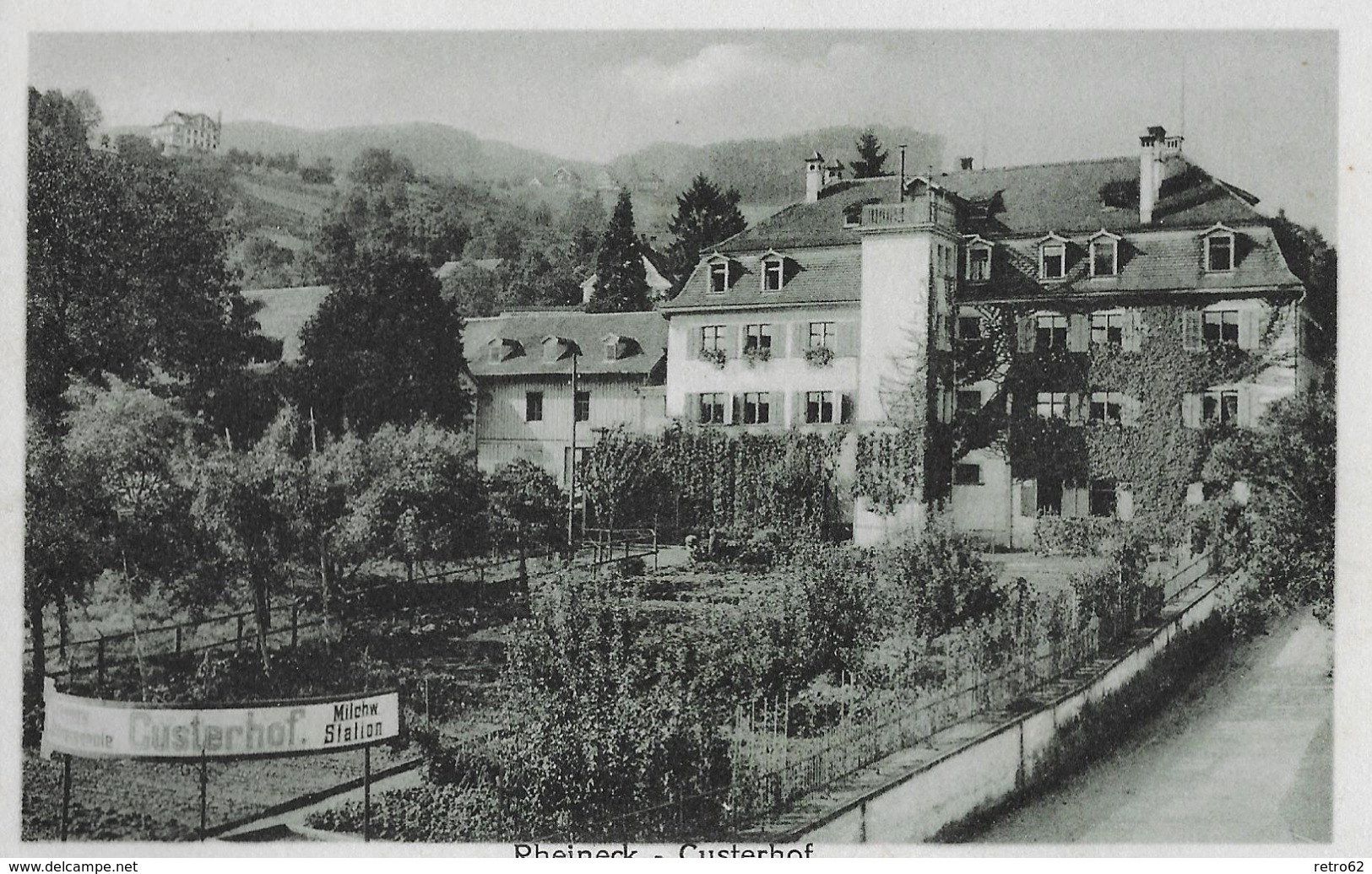 RHEINECK CUSTERHOF &rarr; Milchw. Station, Alter Lichtdruck Ca.1920 - Rheineck