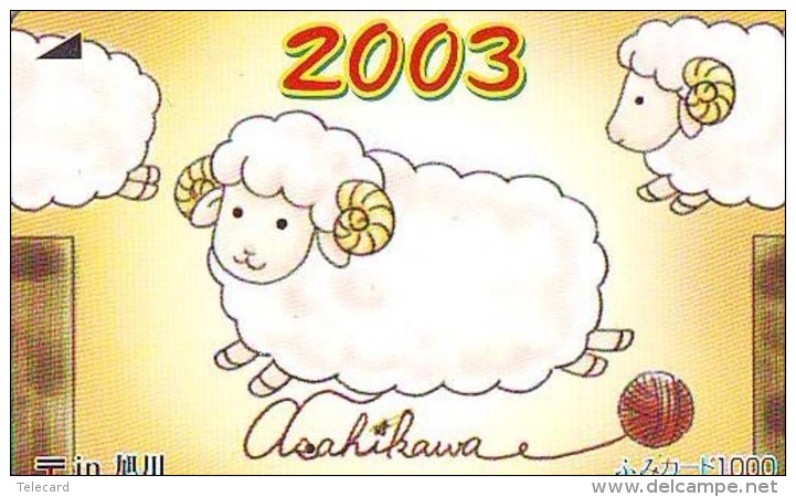 CARTE PREPAYEE JAPON * MOUTON * TK * SCHAF (366) SHEEP SCHAAP  GOAT STEENBOK * Phonecard - Zodiaque