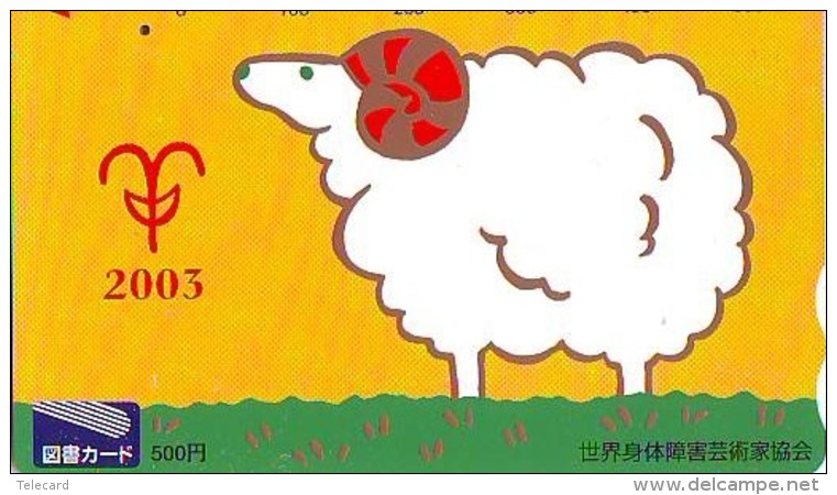 CARTE PREPAYEE JAPON * MOUTON * TK * SCHAF (368) SHEEP SCHAAP  GOAT STEENBOK * Phonecard - Zodiaque