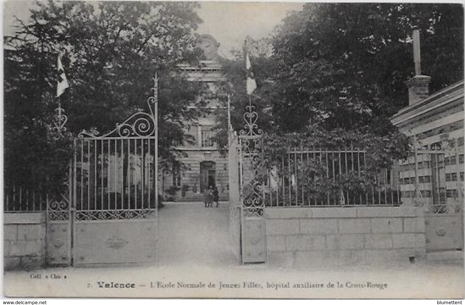 CPA Croix Rouge Red Cross Hopital Auxiliaire Valence écrite Drome - Croix-Rouge