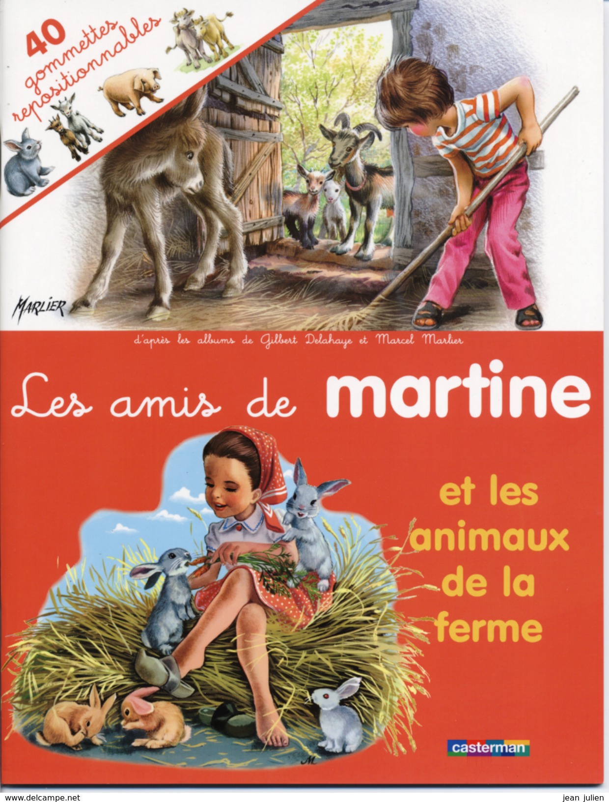 MARTINE  -  Les Amis De Martine  - Avec 40 Gommettes Repositionnables - 5 Scans - Autres & Non Classés
