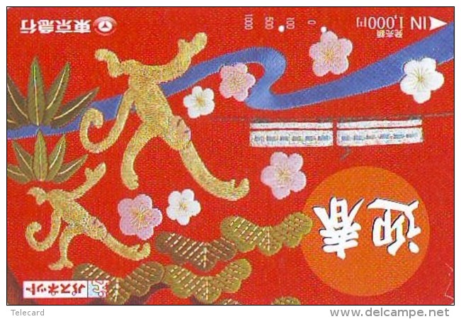 Carte Prépayée Japon * ZODIAQUE * SINGE * TK STERNZEICHEN AFFE (766) MONKEY * HOROSCOPE * CARD ZODIAC - Zodiaque