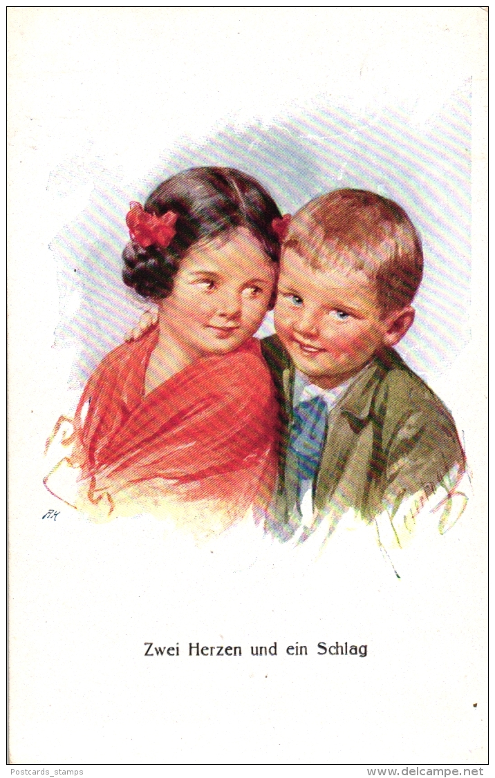 Junge Und Mädchen, Sign. Feiertag, Um 1910/20 - Feiertag, Karl