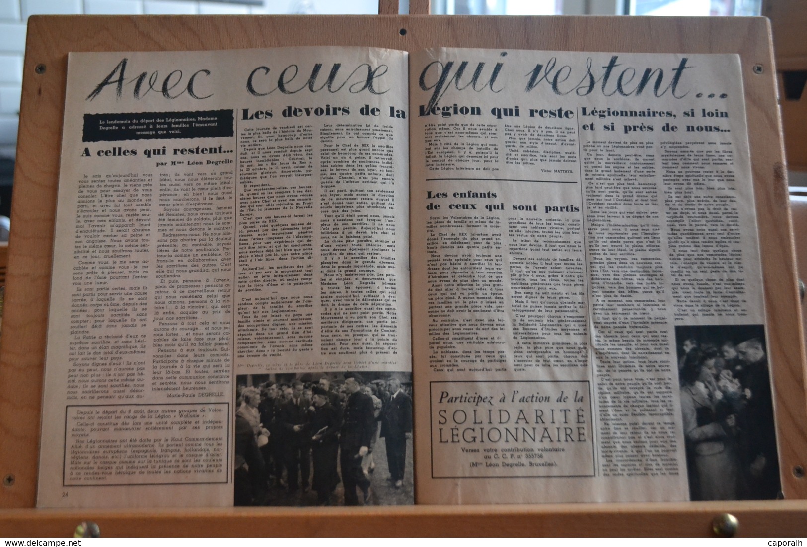 La Legion Wallonie. Plaquette Originale De 32 Pages éditée En 1941 Au Départ Des Volontaires Et De Léon Degrelle;. - Français