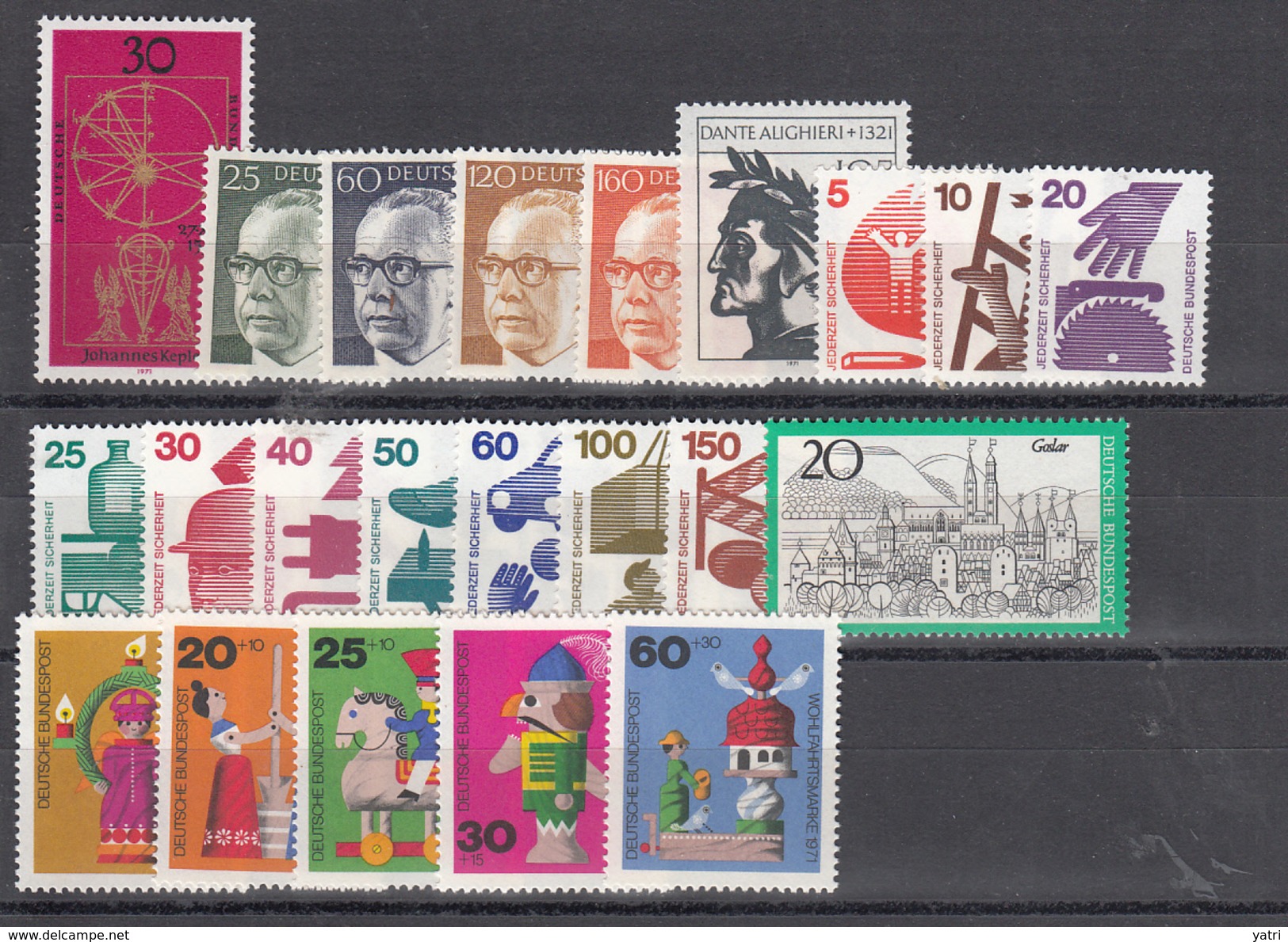 Germania Federale - 1971 - Annata Completa ** | Complete Year Set MNH - Ungebraucht