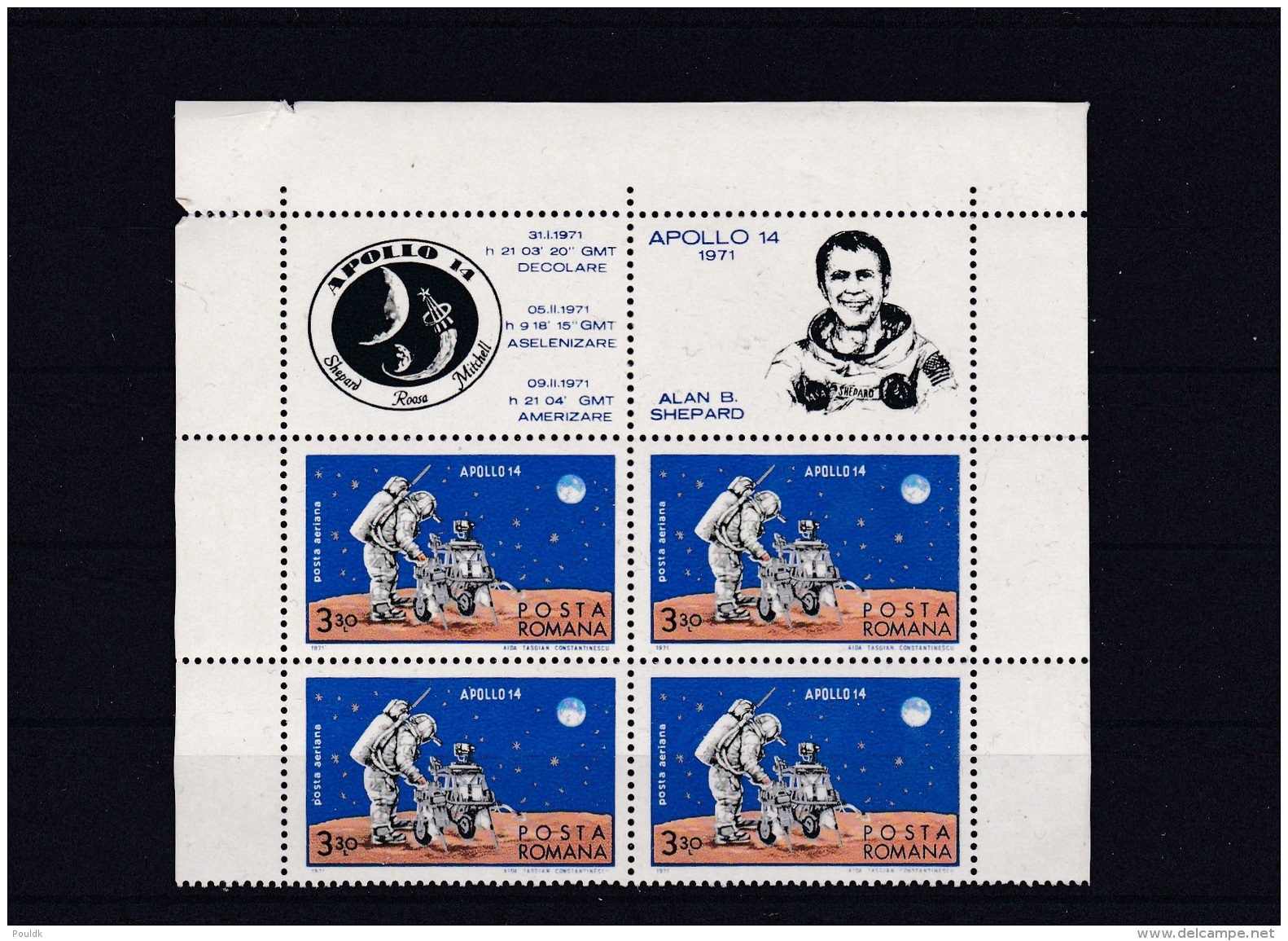 Romania 1971 Apollo 14 UNH/**  (G77-35A) - Europe