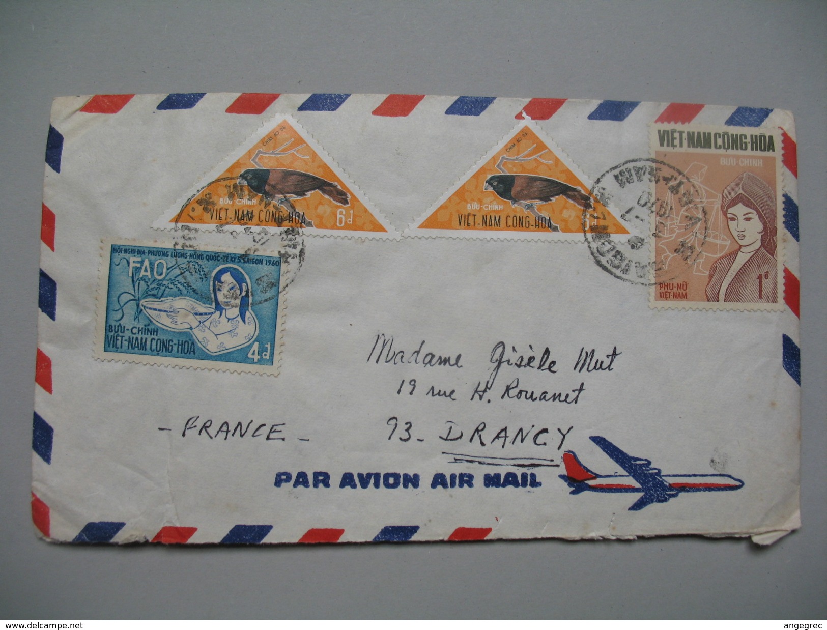 Viêt-Nam - Saigon  Lettre  Pour La France Année 1970 - Viêt-Nam