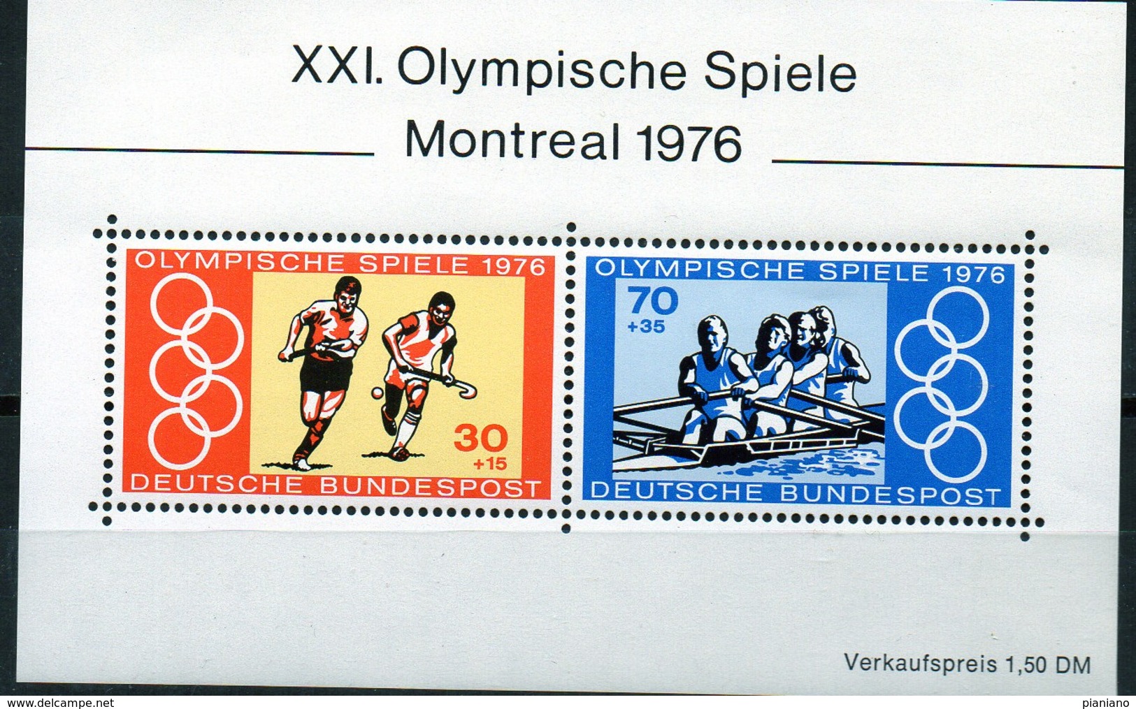 PIA - GERMANIA - 1976 : XXI° Olimpiadi Di Montreal  - (Yv  Bf 11) - Estate 1976: Montreal