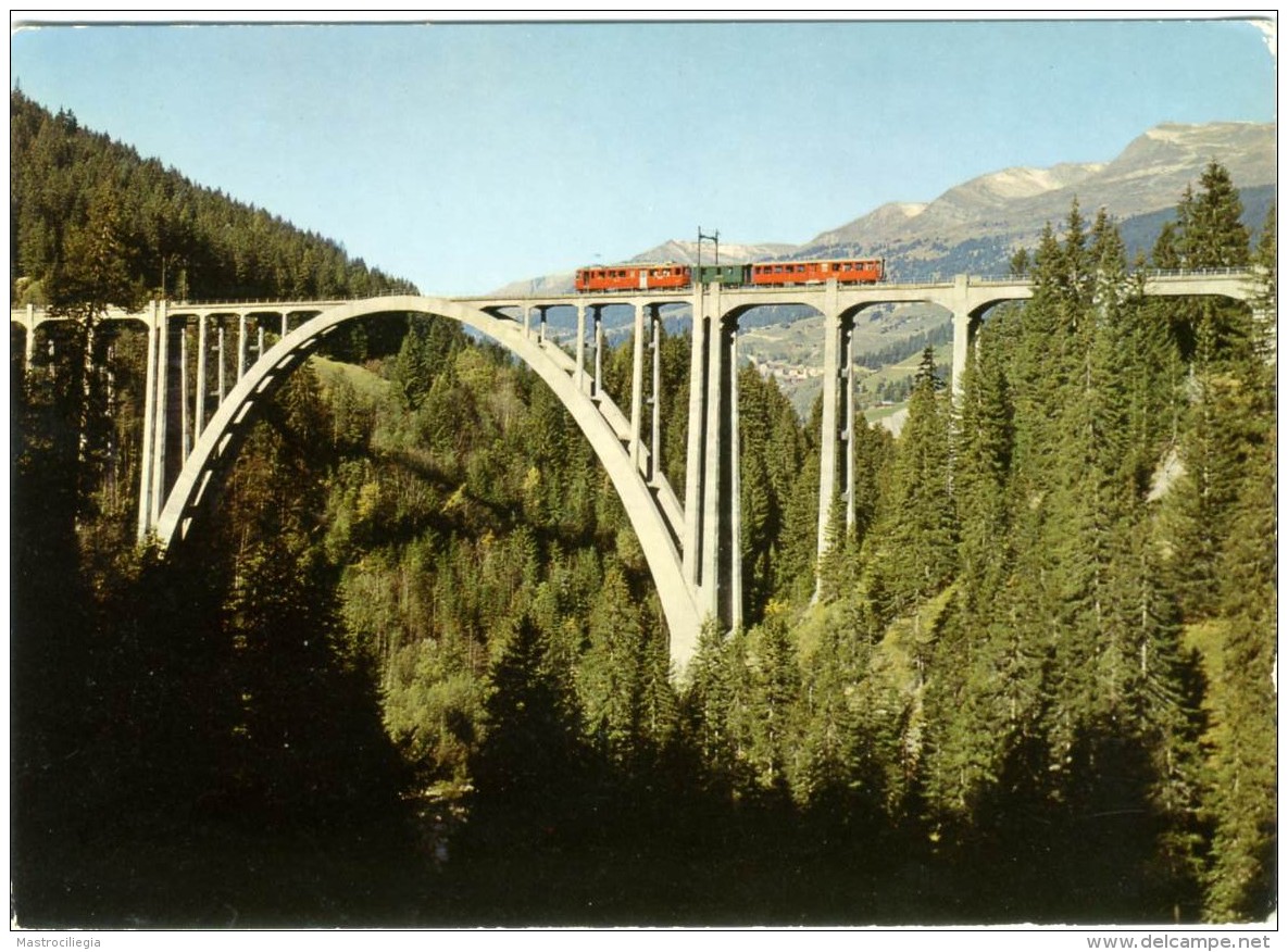 SVIZZERA  SUISSE   GR  Viadukt Bei Langwies  Chur-Arosa-Bahn  Treno - Coira