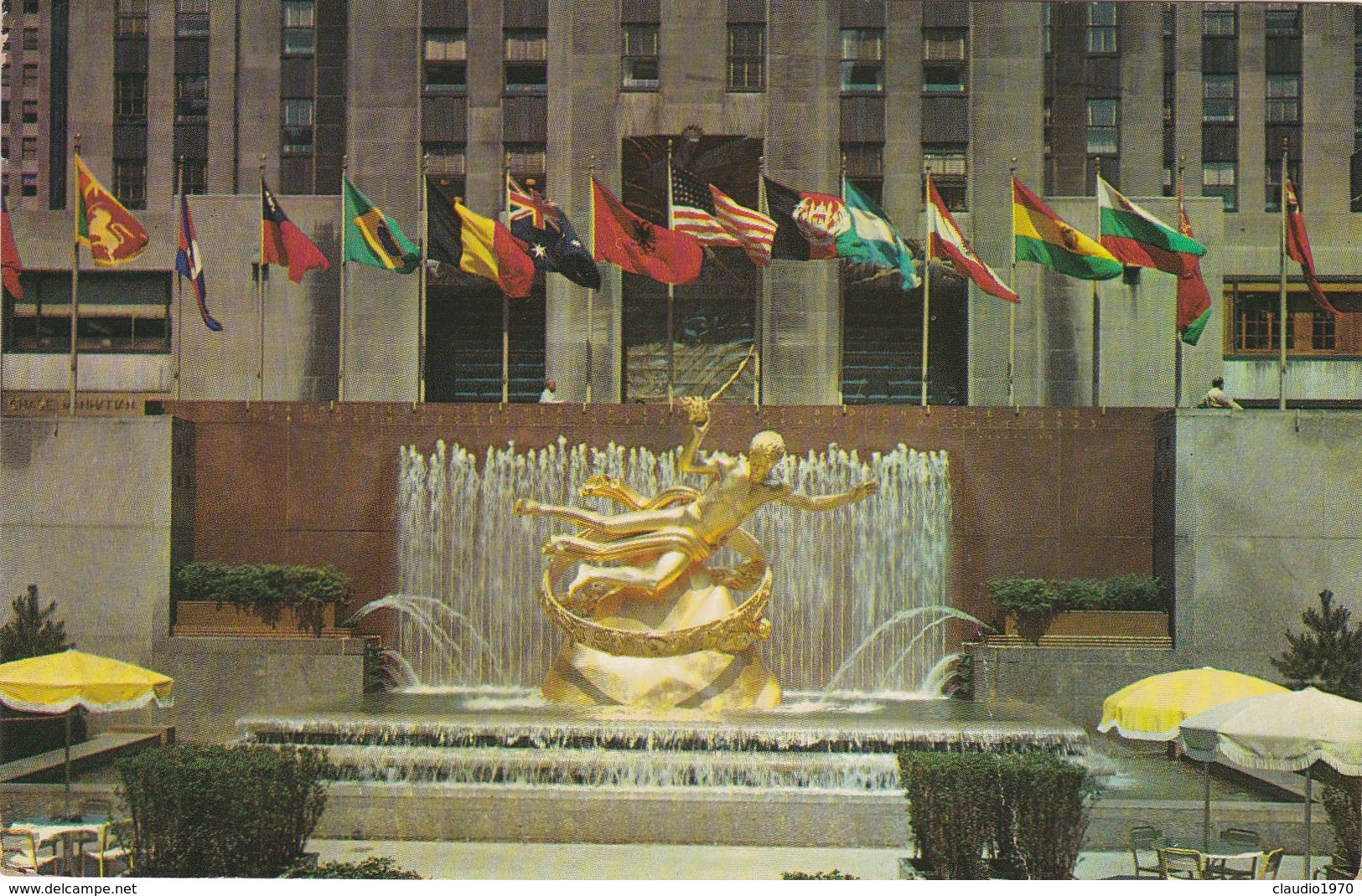 Cartolina - New York - Rockefeller Center And Lower Plaza. - Other Monuments & Buildings