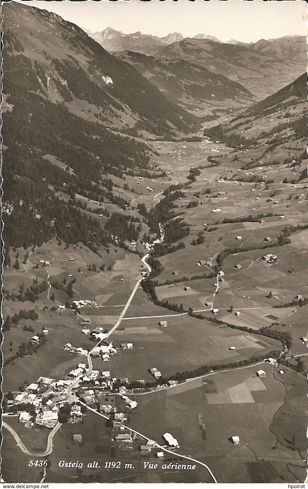 GSTEIG BEI GSTAAD - VUE AERIENNE - F. PICCOLO - VIAGGIATA 1953 - (rif. B62) - Gstaad